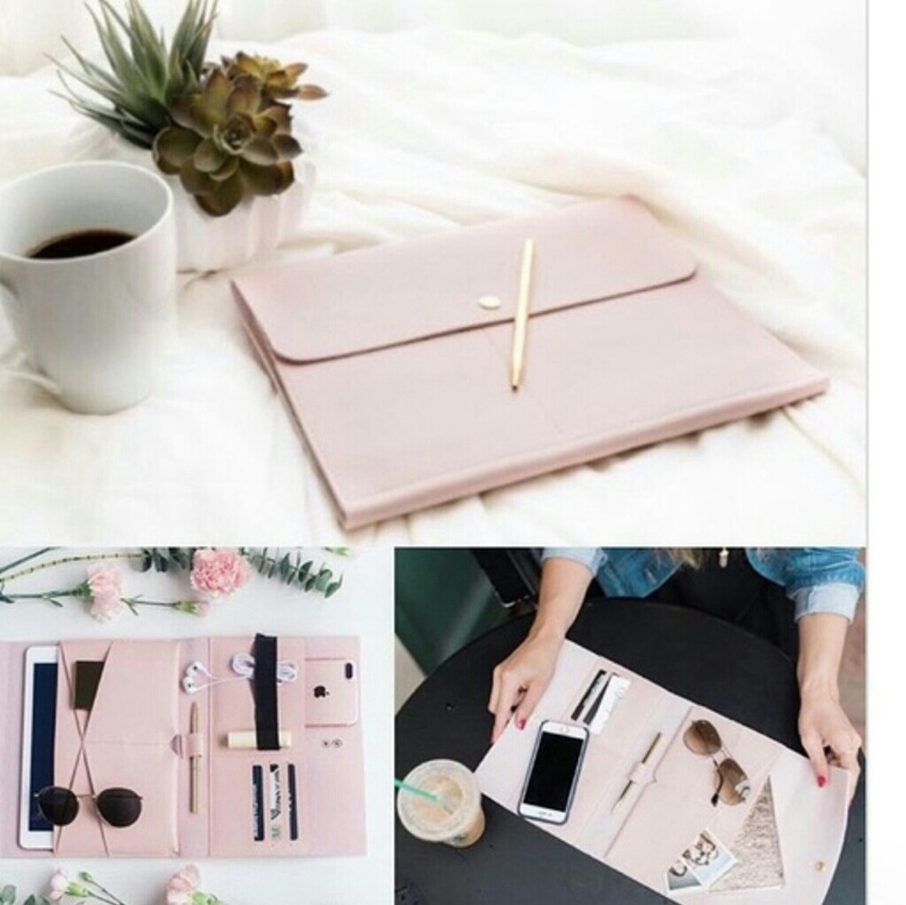 Pink women's organizer clutch